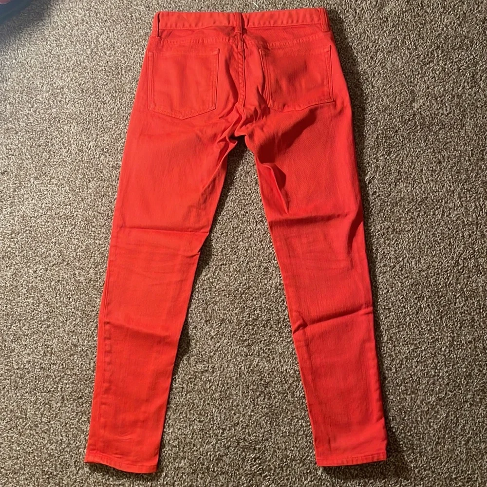 J. Crew Orange Toothpick Jeans